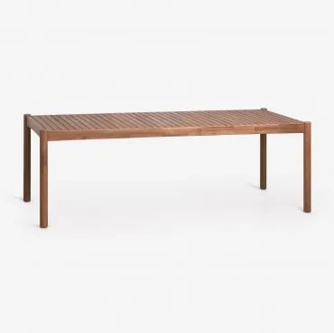 Mesa De Jantar Retangular Em Madeira De Acácia Karvia Castanho Acácia & 220 X 100 Cm - Sklum