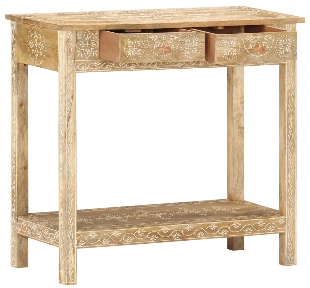 Mesa consola 80x35x74 cm madeira de mangueira maciça