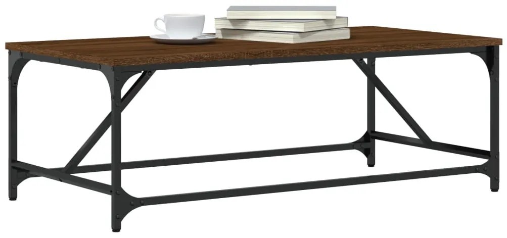 Mesa de centro 100x50x35 cm derivados madeira carvalho castanho