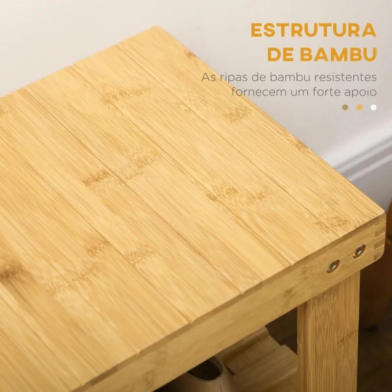 Banco Sapateira Goky em Bambu - Design Natura