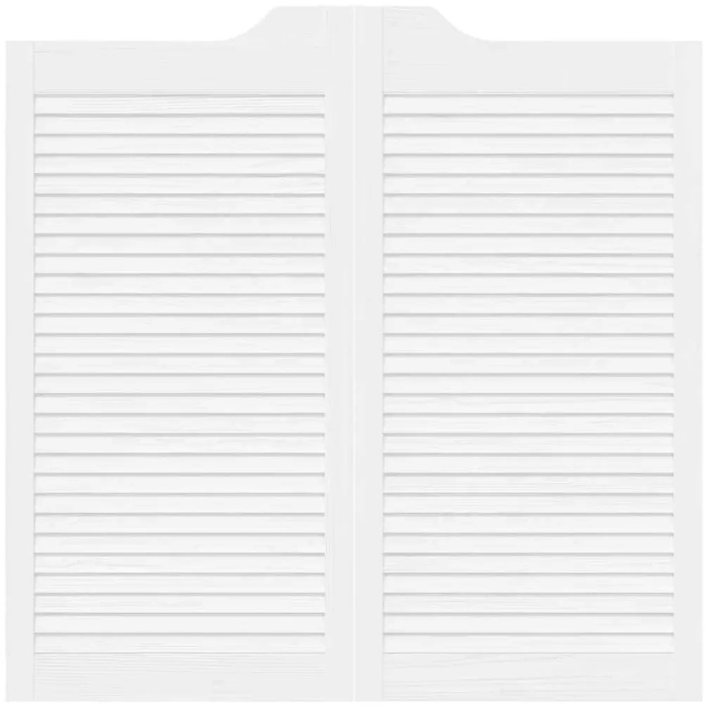 Portas de batente design de persiana 1-Par 100x100 cm branco