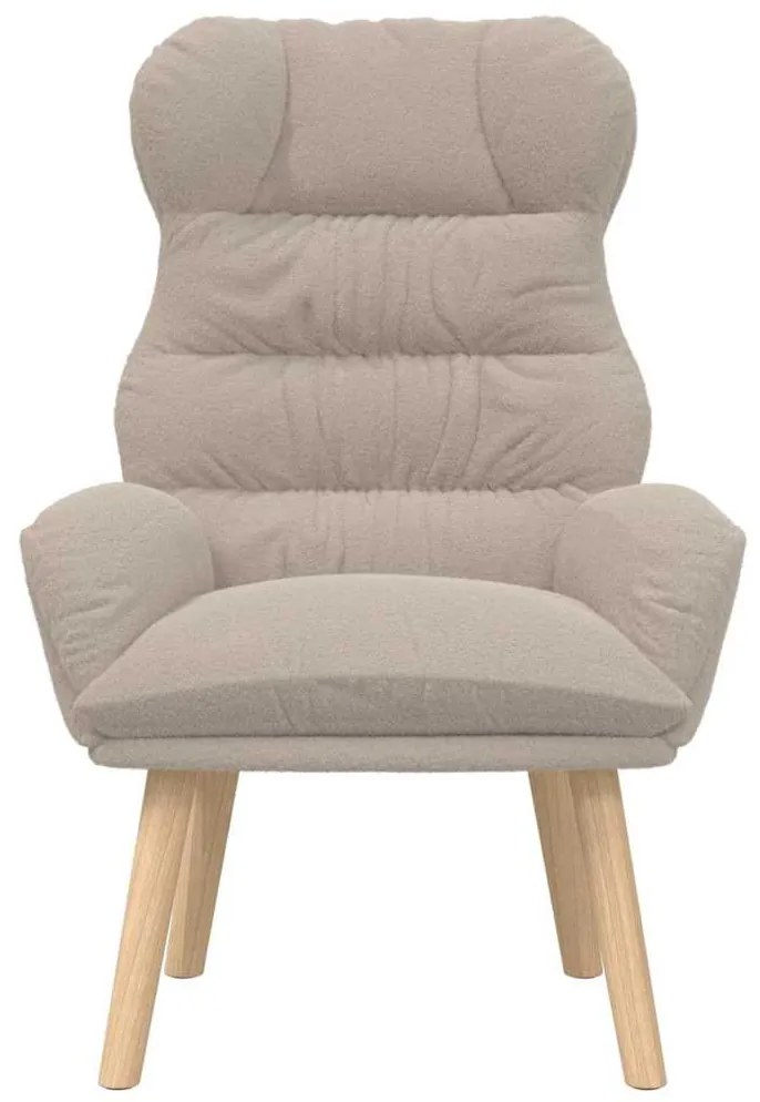 Poltrona Relaxante vidaXL Cinza Claro em Tecido Tipo Lã