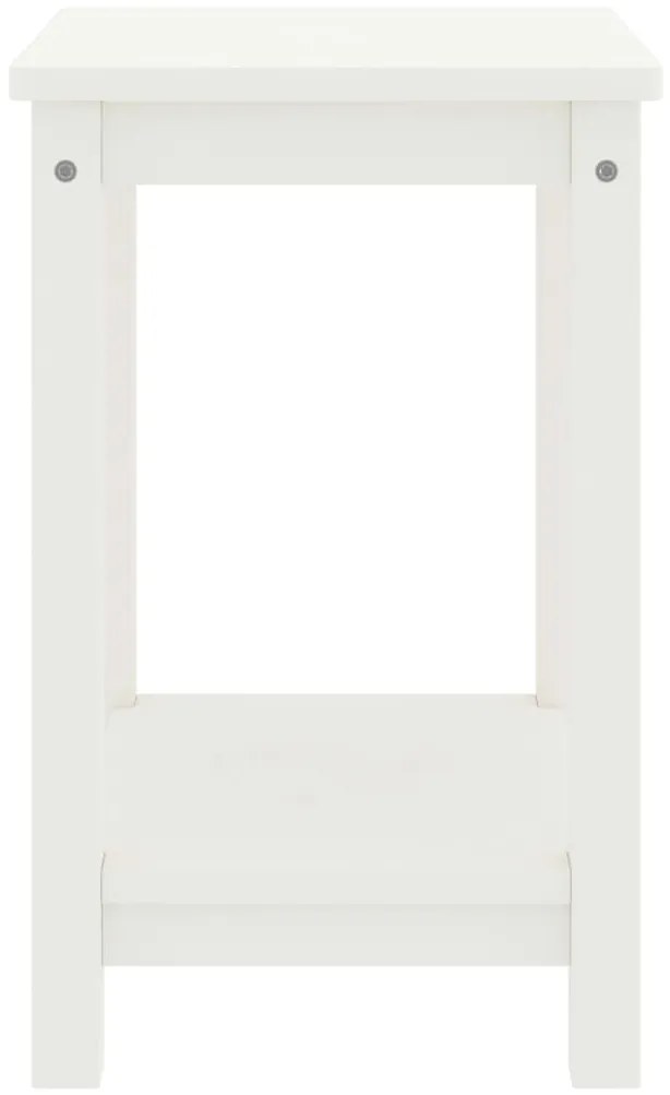 Mesa de cabeceira 35x30x47 cm madeira de pinho maciça branco
