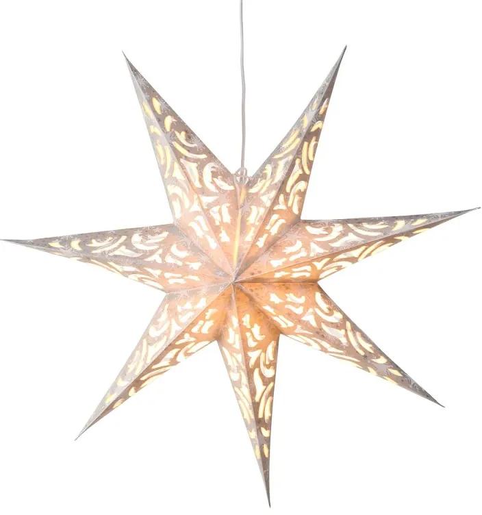 Pendurante Estrela Natal Nelina 60cm Cinzento
