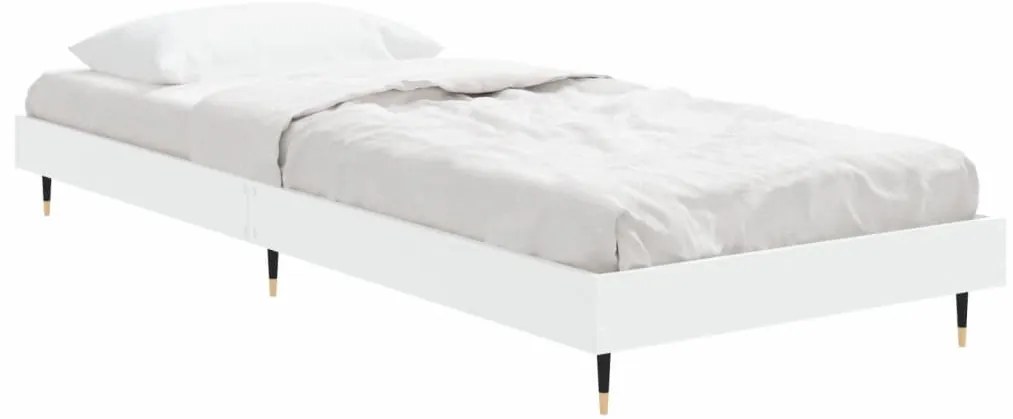 Estrutura de cama 75x190 cm derivados de madeira branco