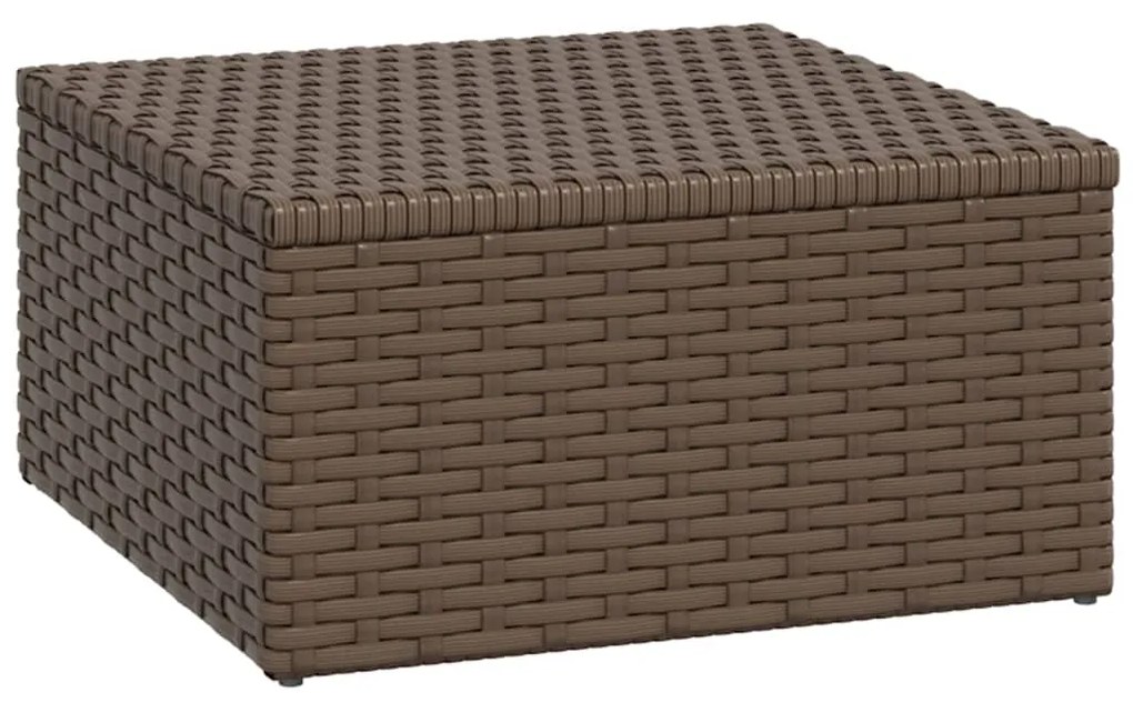 Conjunto lounge de jardim vime PE castanho