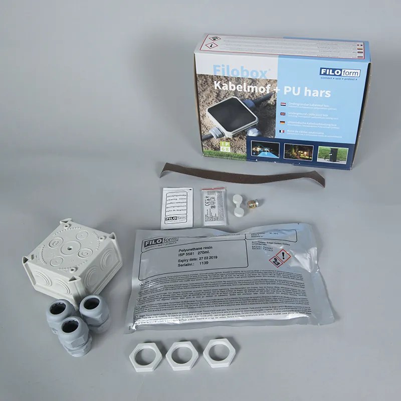 Candeeiro de exterior antracite 80cm IP44 - Malios com estaca de terra e prensa-cabos Moderno