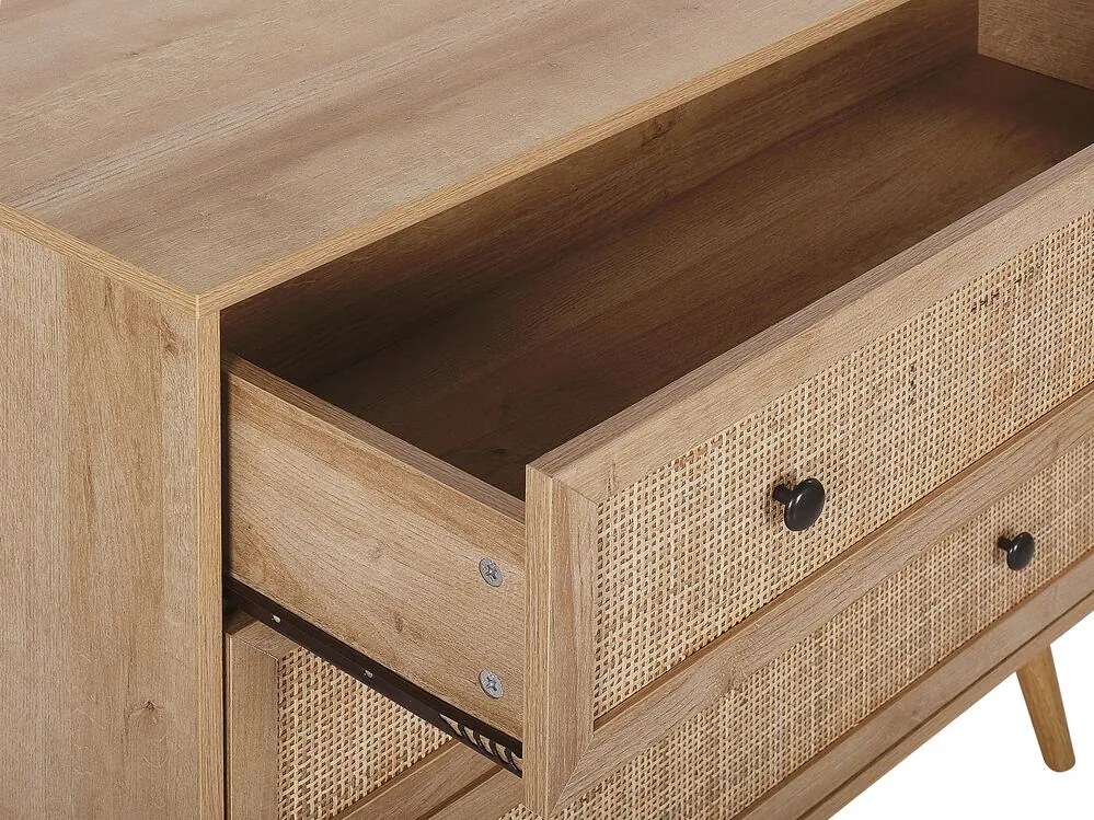 Cómoda com 3 gavetas castanho claro PONCA Beliani