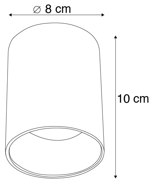 LED Projetores inteligentes pretos com dourado, incluindo lâmpada GU10 WiFi - Ronda Design,Moderno