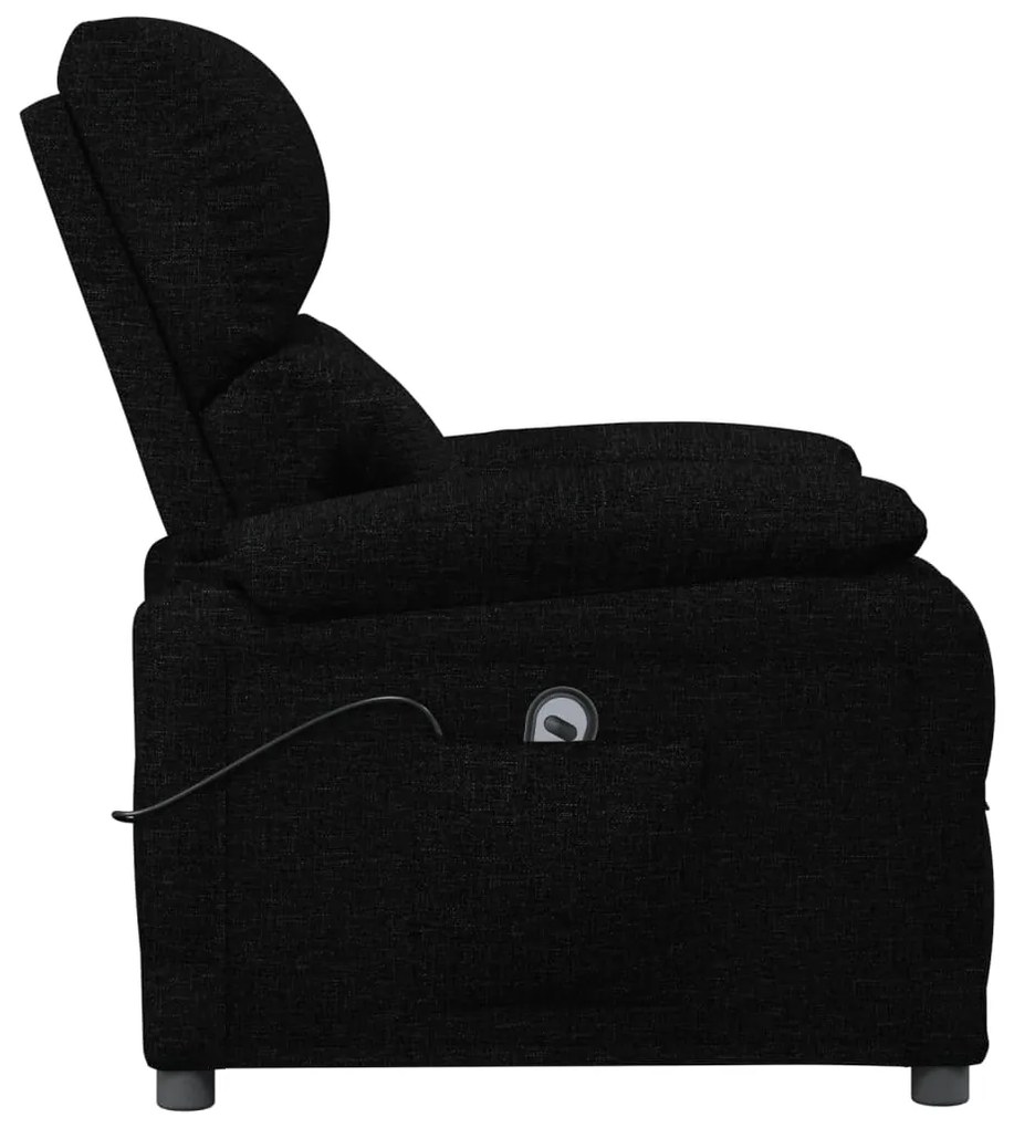 Poltrona elétrica reclinável tecido preto