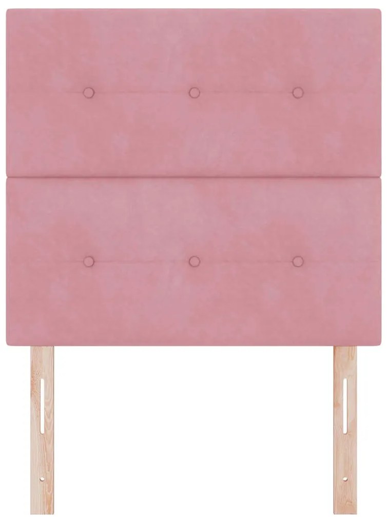 Cabeceira LED vidaXL Rosa 100 cm Veludo