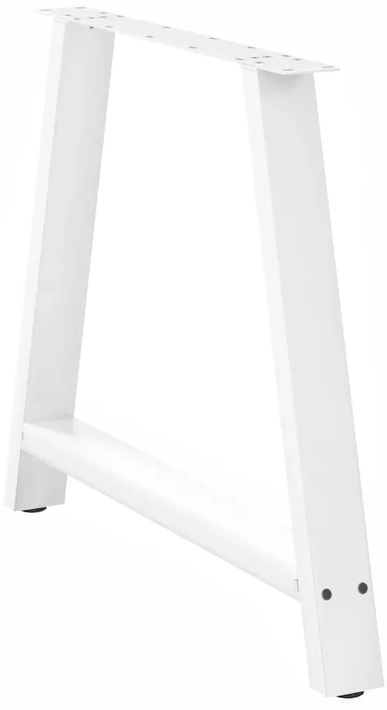 Pés para mesa de jantar em formato A, 2 peças, branco, 90x (72-73) cm,