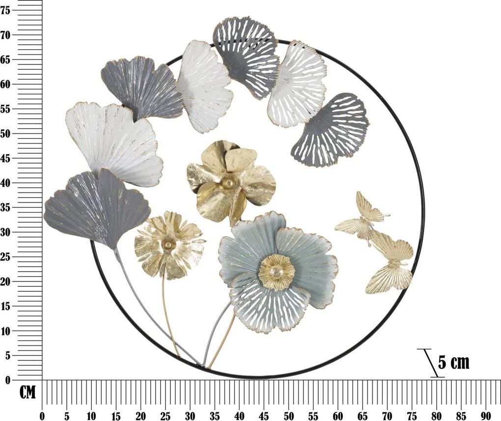 PAINEL DE FERRO DE PAREDE CAMPUR REDONDO CM 78,5X5X74 MULTICOLOR