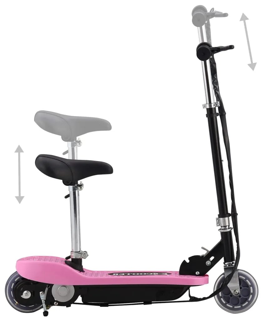 Trotinete/scooter elétrica com assento 120 W rosa