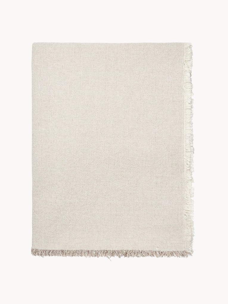 Toalha de mesa às riscas em algodão Elouise, vários tamanhos