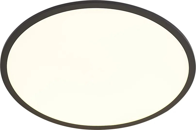 Painel LED inteligente preto 60cm incl. LED Dim to Warm com controlo remoto - Knob