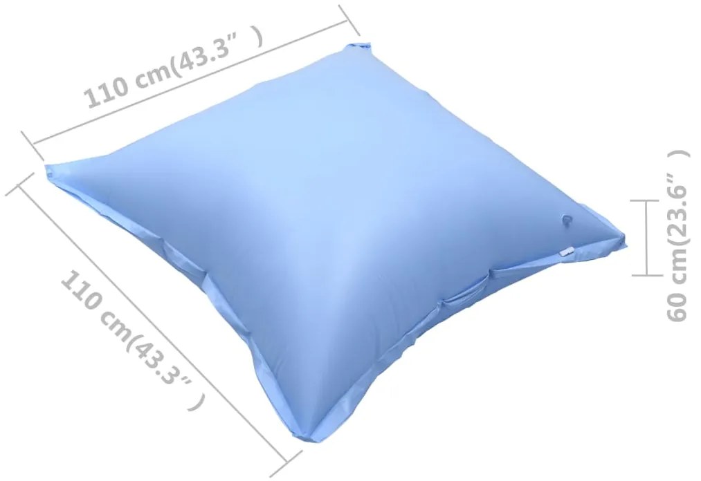 Almofadas insufláveis cobertura piscina acima do solo 10pcs PVC