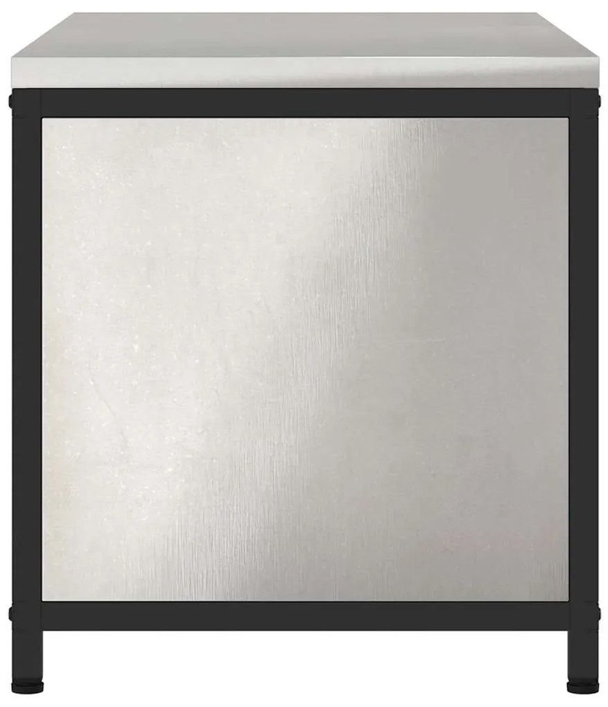 Armário de Armazenamento para Cozinha Prata 60 x 50 x 92 cm