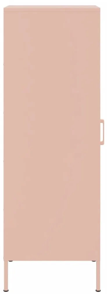 Aparador alto 36x39x113 cm aço rosa