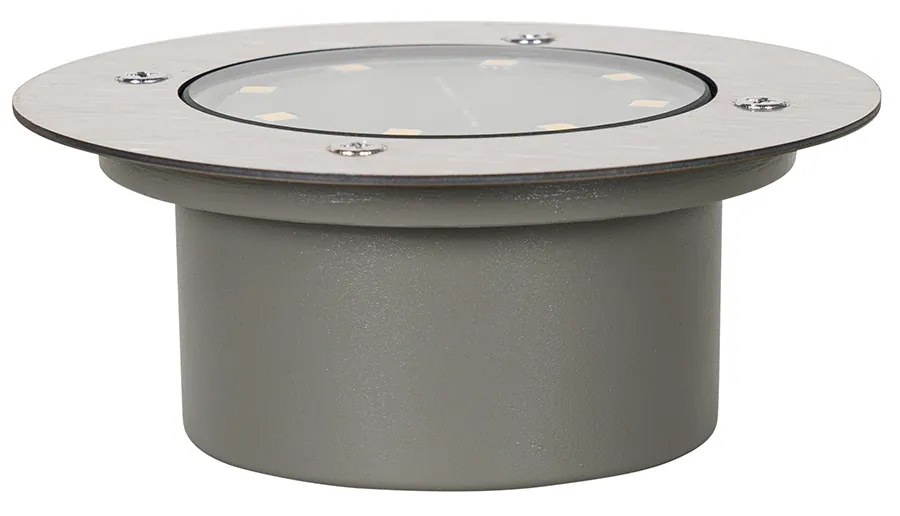 Conjunto de 6 Focos de Chão Cor de Aço Incl. LED IP65 Solar - Terry