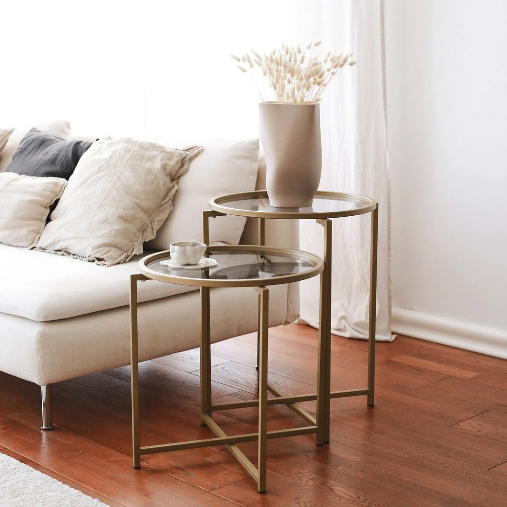 Mesa de Centro S407U – Dourado Fumado – 50x60x50 cm
