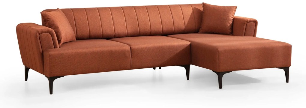 ****  
Sofá-Cama de Canto Hamlet – Vermelho Telha – 270x140 cm

**