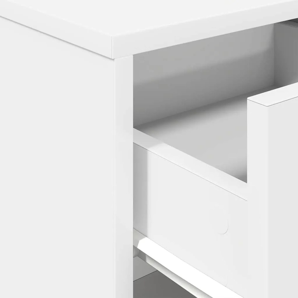 Mesa de cabeceira com gaveta 40x34x50 cm branco