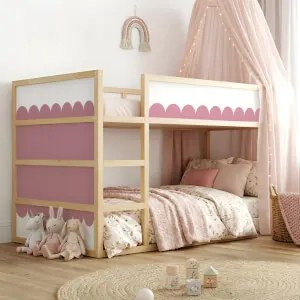Autocolante para cama de criança IKEA KURA - Arcos cor-de-rosa