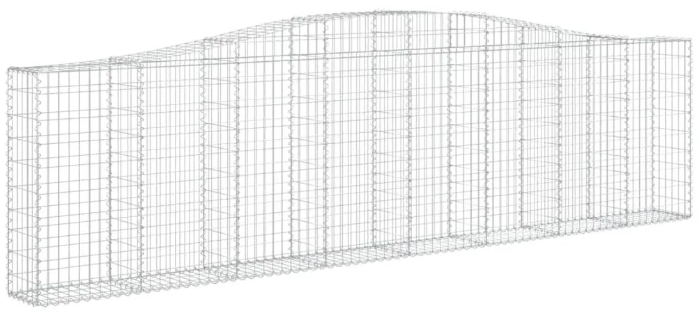 Cestos gabião arqueados 2pcs 400x30x100/120cm ferro galvanizado