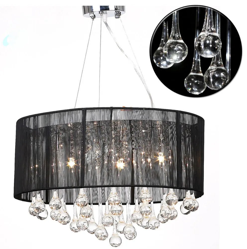 Candelabro preto com 85 cristais
