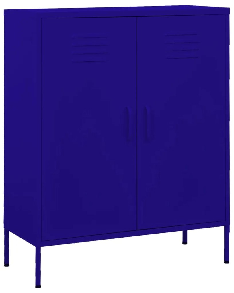 vidaXL Armário de arrumação aço 80x35x101,5 cm azul-marinho