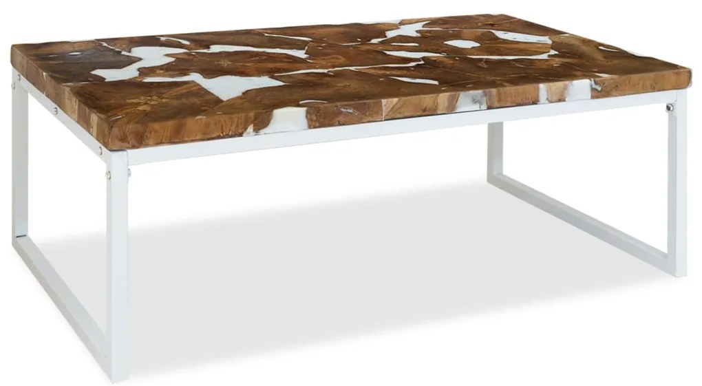 Mesa de centro em resina de teca 110x60x40 cm