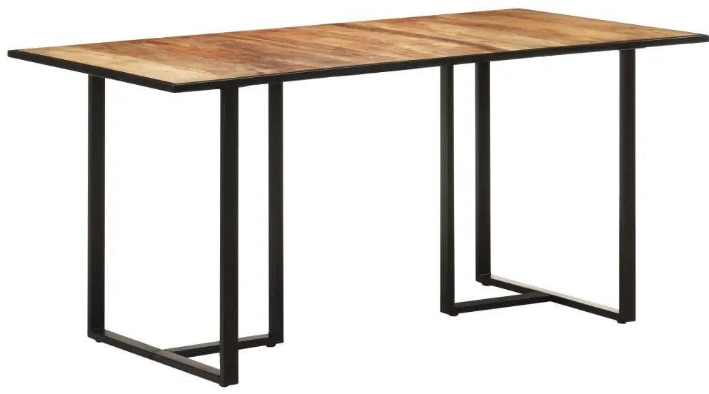 Mesa de jantar 160 cm madeira de mangueira áspera