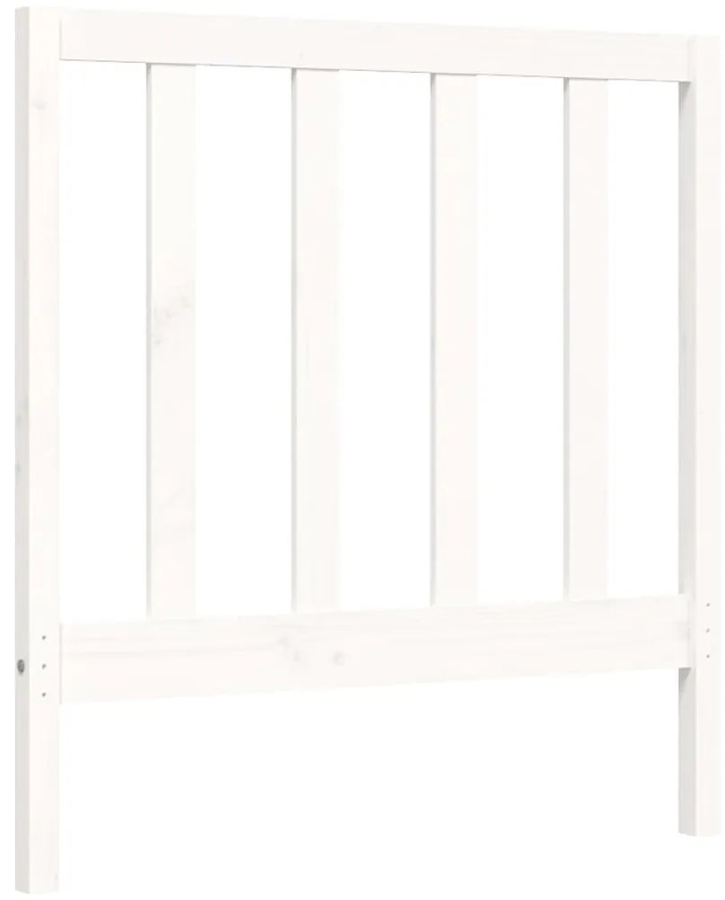 Cama sem colchão 90x200 cm madeira de pinho maciça branco