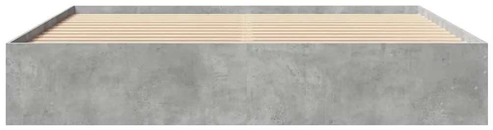 Estrutura de cama 200x200 cm derivados de madeira cinza cimento