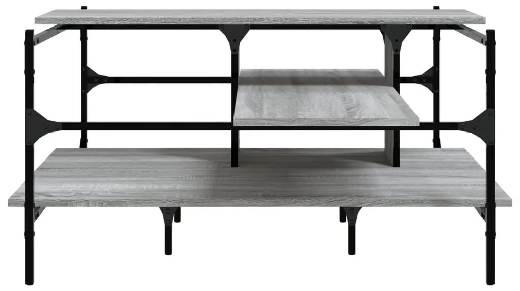 Mesa de centro 100x100x48,5cm derivados de madeira cinza sonoma