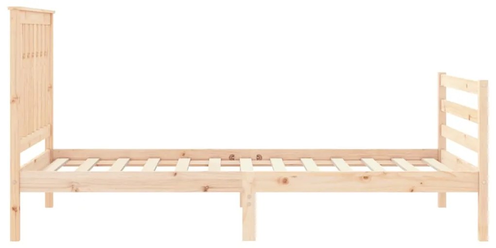 Estrutura de cama com cabeceira 100x200 cm madeira maciça