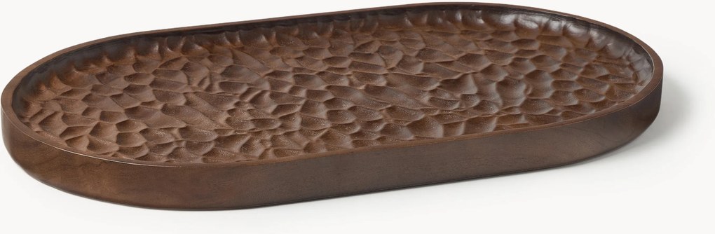 Tabuleiro decorativo em madeira de acácia Camila, L 45 cm
