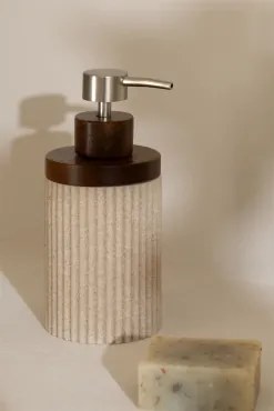Dispensador De Sabão Em Poliresina Wassila Nude Beige - Sklum