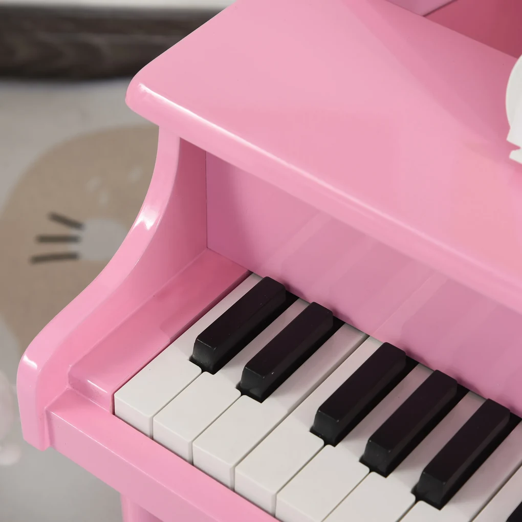 Teclado Infantil Rosa Com Microfone - Musical Resistente