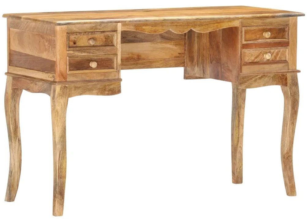 vidaXL Secretária 115x45x75 cm madeira de mangueira maciça
