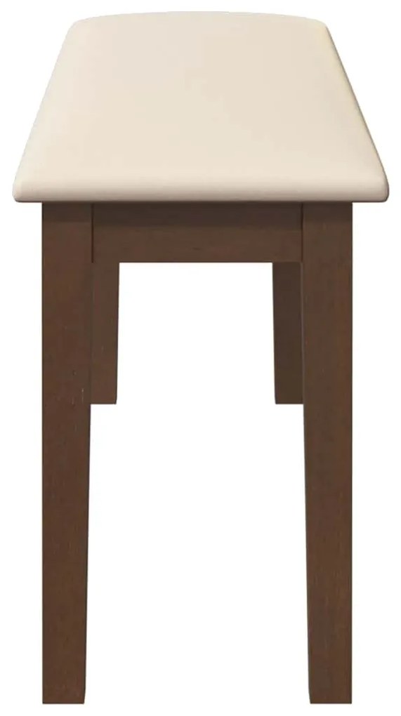 Banco 110 cm madeira seringueira maciça castanho