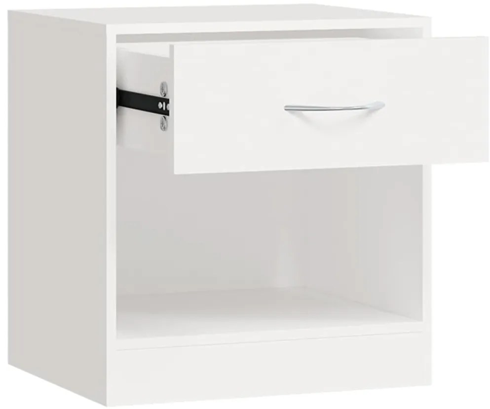 Mesa de cabeceira 2 pcs gaveta branca