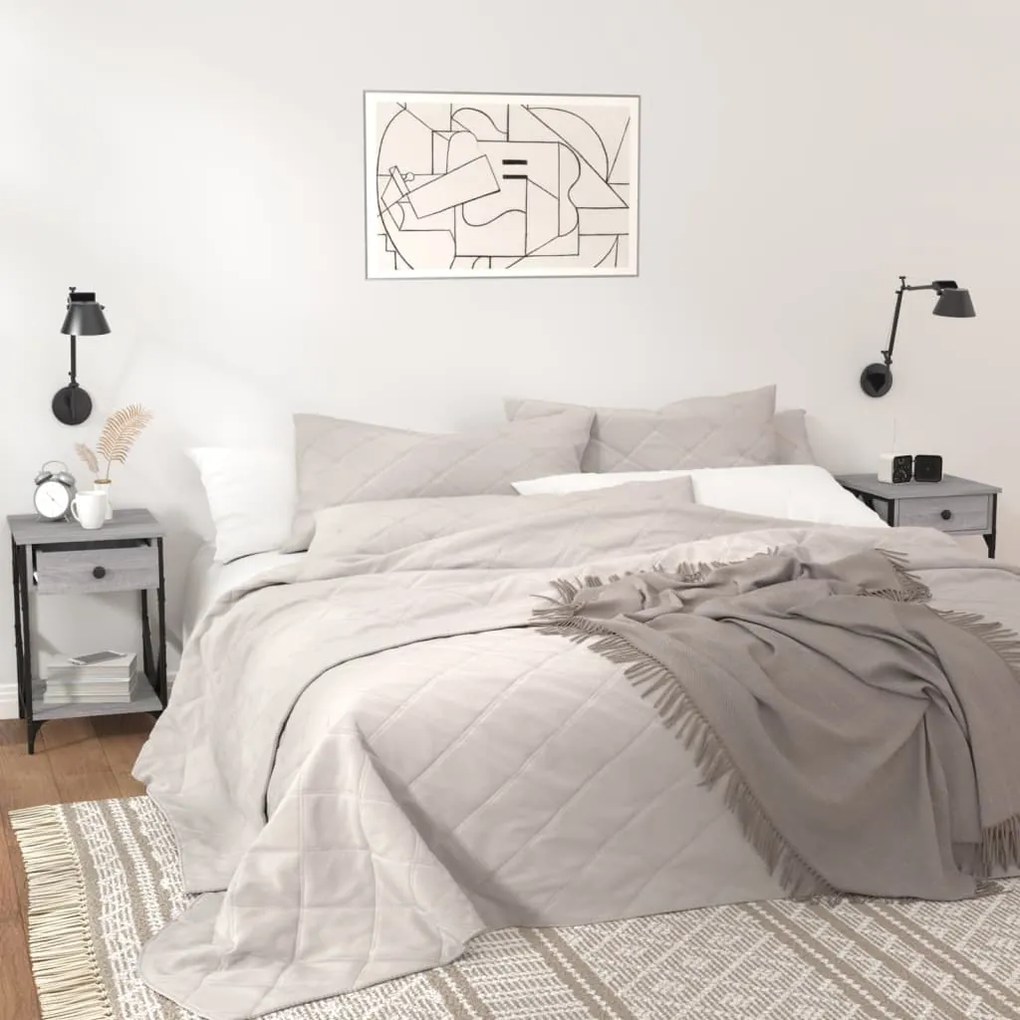 Mesas cabeceira 2 pcs 40x42x60cm deriv. madeira cinzento sonoma