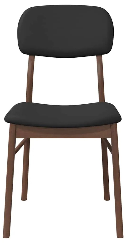 Cadeiras de jantar com almofadões 2 pcs madeira maciça castanho