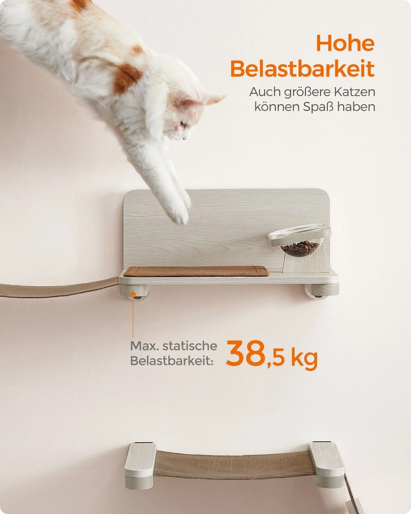 Estação de alimentação para gatos para montagem na parede Coleção Clickat Kollektion Nr. 009