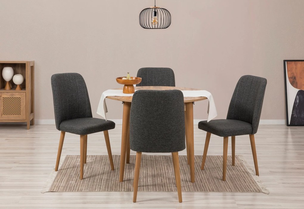 Conjunto de Mesa de Jantar Extensível e Cadeiras Vina – Pinho Atlântic