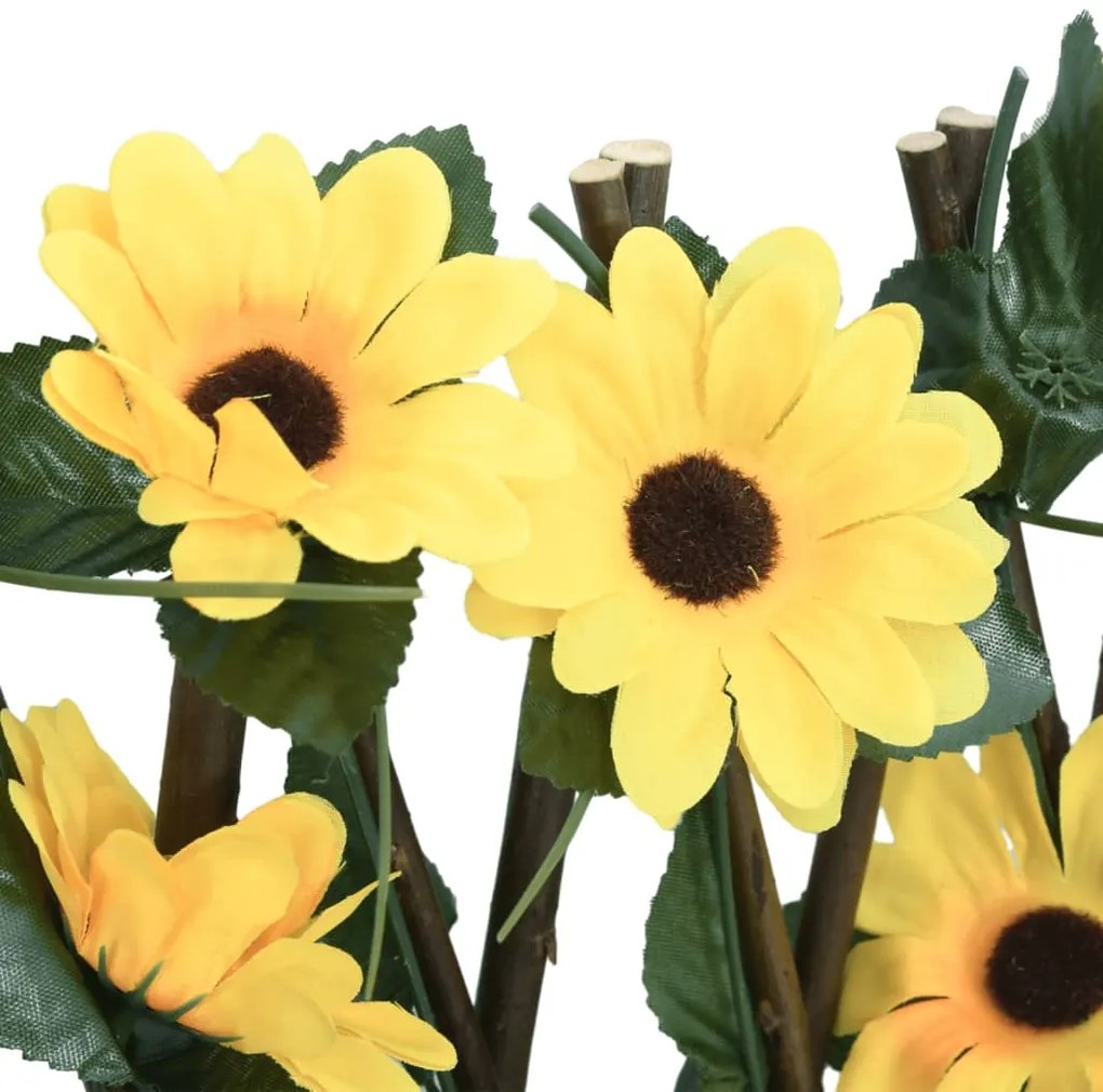  Treliça de hera artificial extensível 5 pcs 180x60 cm amarelo
