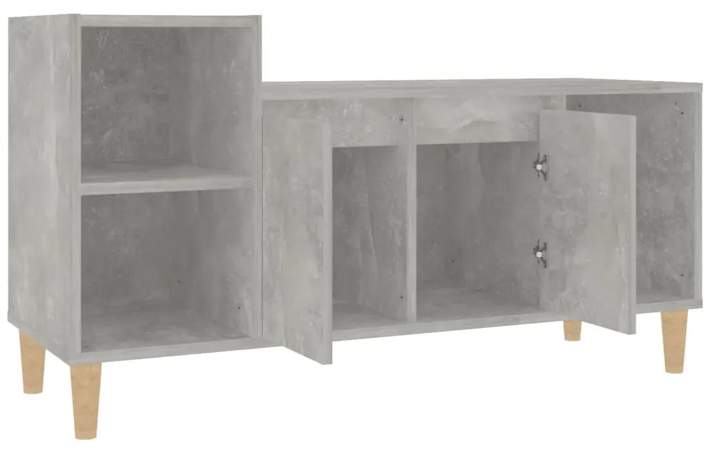 Móvel p/ TV 100x35x55 madeira processada cinzento cimento