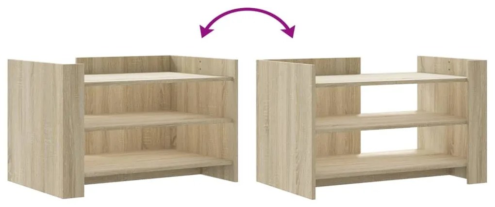 Mesa de centro 80x50x50 cm derivados de madeira carvalho sonoma